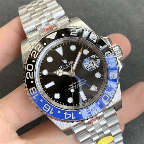 rolex gmt master 2 batman fake|gmt master 2 black bezel.